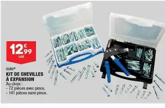 Kit de chevilles à expansion duro