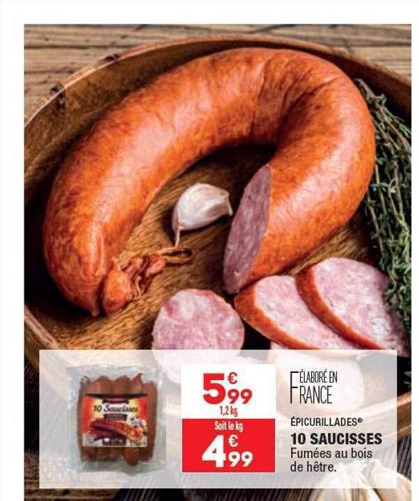 Promo 10 saucisses épicurillades chez ALDI