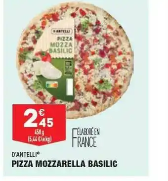 ALDI Pizza mozzarella basilic d'antelli offre