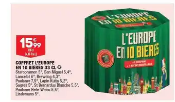 ALDI Coffret l'europe en 10 bières 33 cl offre