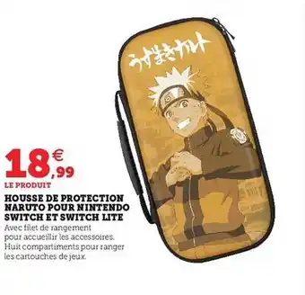 Hyper U Housse de protection naruto pour nintendo switch et switch lite offre
