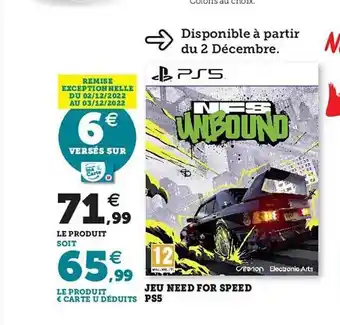 Jeu need for speed ps5
