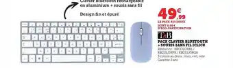 Hyper U Pack clavier bluetooth + souris sans fil iclick t'nb offre