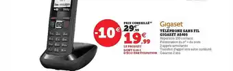 Hyper U Téléphone sans fil gigaset as405 offre