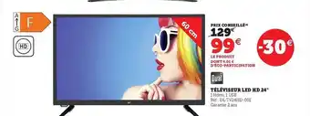 Hyper U Téléviseur led hd 24 offre