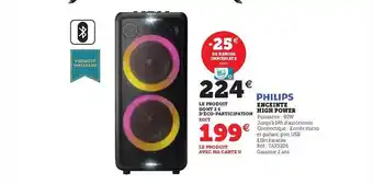 Hyper U Enceinte high power philips offre