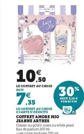 Hyper U Coffret amore mio jeanne arthes offre