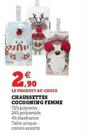 Hyper U Chaussettes cocooning femme offre