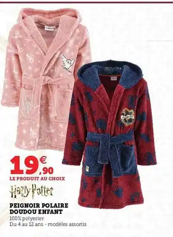 Hyper U Peignoir polaire doudou enfant harry potter offre