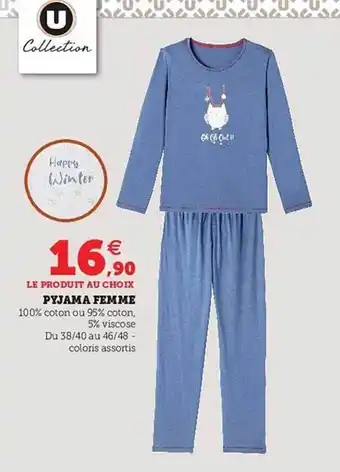 Hyper U Pyjama femme u collection offre