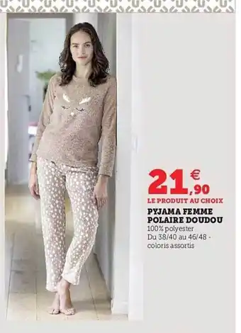 Hyper U Pyjama femme polaire doudou offre