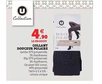 Hyper U Collant douceur polaire u collection offre