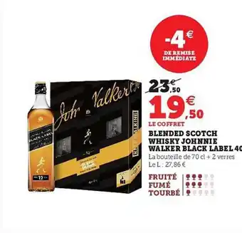 Hyper U Blended scotch whisky johnnnie walker black label 40° offre