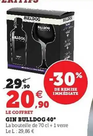 Hyper U Gin bulldog 40° offre
