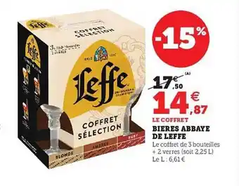 Hyper U Bières abbaye de leffe offre