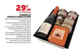 Hyper U Corbeille horace carré d'eden offre