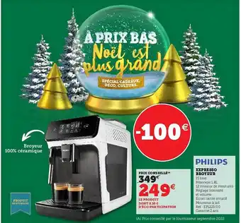 Hyper U Expresso broyeur philips offre