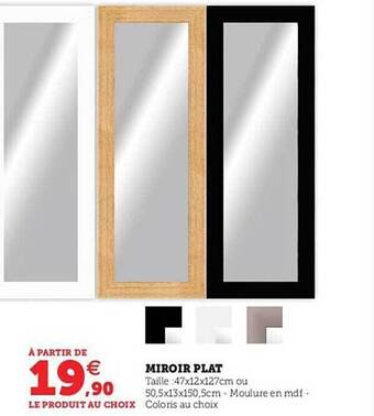 Hyper U Miroir plat offre