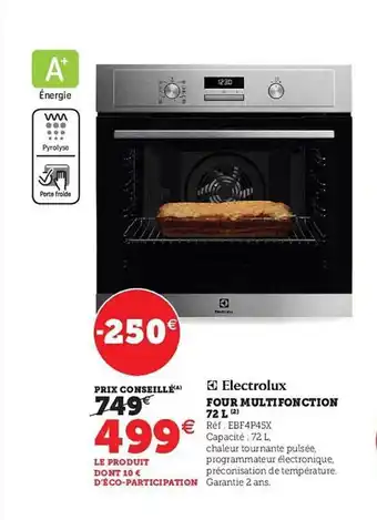 Hyper U Four multifonction 72l electrolux offre