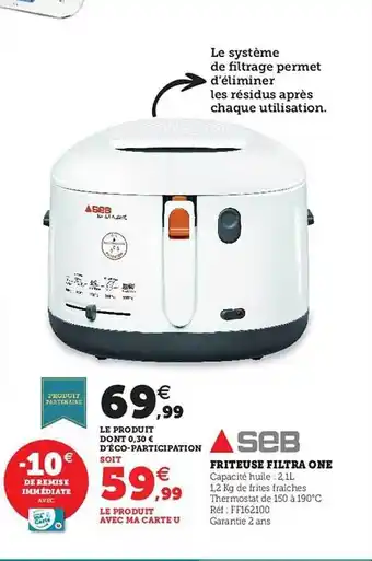 Friteuse filtra one seb
