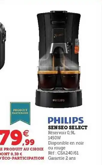 Hyper U Senseo select philips offre