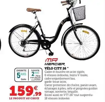 Hyper U Vélo city 26 offre