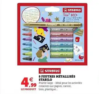 8 feutres métallisés stabilo