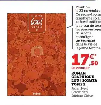 Hyper U Roman graphique lou ! sonata tome 2 offre