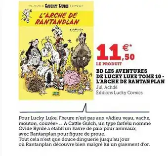 Hyper U Bd les aventures de lucky luke tome 10 - l'arche de rantanplan offre