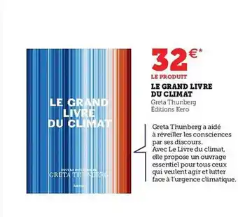Hyper U Le grand livre du climat - greta thunberg offre