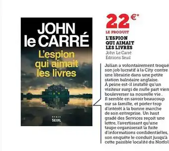 Hyper U L'espion qui aimait les livres - john le carré offre