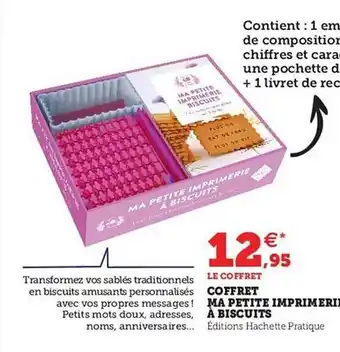 Hyper U Coffret ma petite imprimerie à biscuits offre