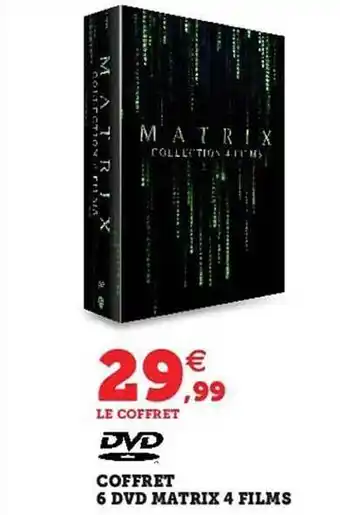 Hyper U Coffret 6 dvd matrix 4 films offre