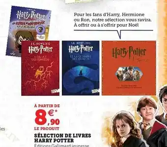 Hyper U Sélection de livres harry potter offre