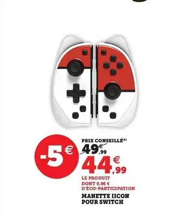 Hyper U Manette iicon pour switch offre