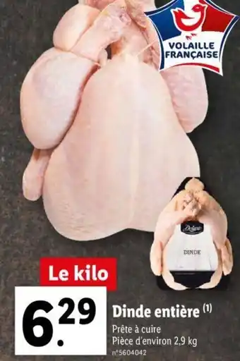 Lidl Dinde Entière offre