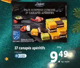 Lidl 27 Canapés Apéritifs offre
