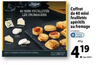 Lidl Coffret de 40 Mini Feuilletés Apéritifs au Fromage offre