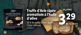 Lidl Truffe d'Asie Râpée Aromatisée a L'Huile d'Olive offre