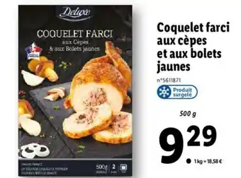 Lidl Coquelet Farci Aux Cèpes et Aux Bolets Jaunes offre