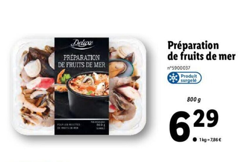 Promo Préparation de Fruits de Mer chez Lidl