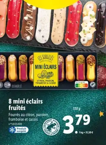Lidl 8 Mini éclairs Fruités offre