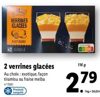 Lidl 2 Verrines Glacées offre