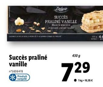 Lidl Succès Praliné Vanille offre