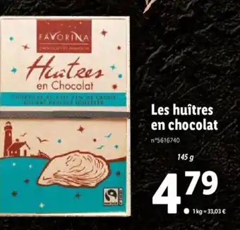Lidl Les Huîtres en Chocolat offre