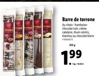 Lidl Barre de Torrone offre