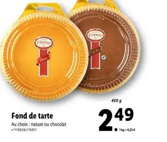Lidl Fond de Tarte offre