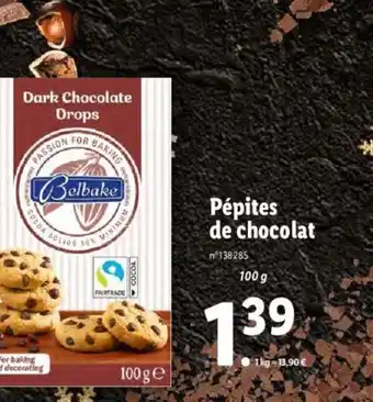 Lidl Pépites de Chocolat offre