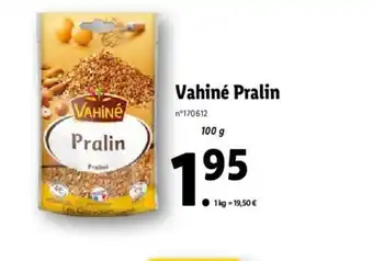 Lidl Vahiné Pralin offre
