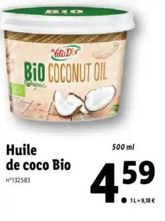 Lidl Huile de Coco Bio offre